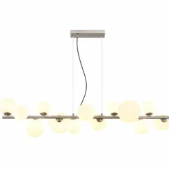 Suspension Globo RIHA LED Nickel mat, 13 lumières