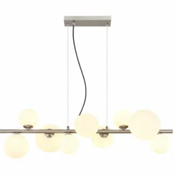 Suspension Globo RIHA LED Nickel mat, 9 lumières