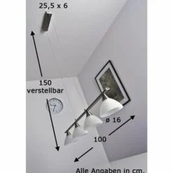 Suspension Globo RUBEN Acier inoxydable, 4 lumières
