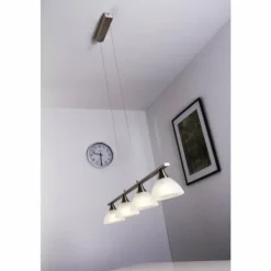 Suspension Globo RUBEN Acier inoxydable, 4 lumières