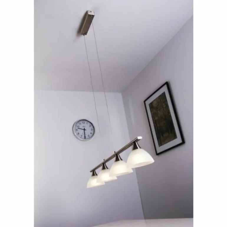 Suspension Globo RUBEN Acier inoxydable, 4 lumières