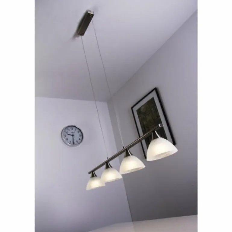 Suspension Globo RUBEN Acier inoxydable, 4 lumières