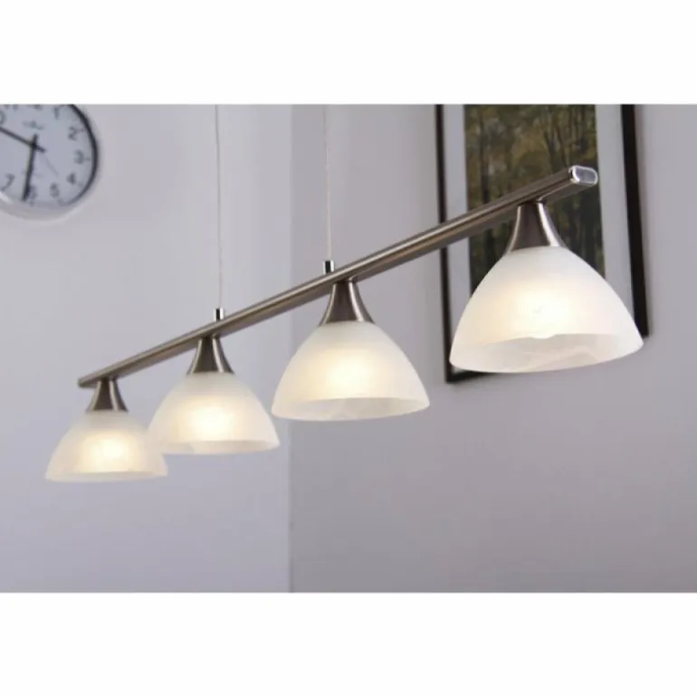 Suspension Globo RUBEN Acier inoxydable, 4 lumières