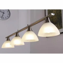 Suspension Globo RUBEN Acier inoxydable, 4 lumières