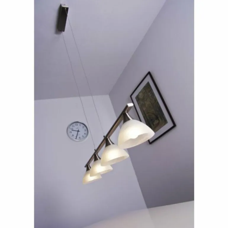 Suspension Globo RUBEN Acier inoxydable, 4 lumières