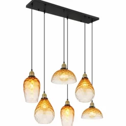 Suspension Globo SALVY Noir, 6 lumières