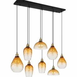 Suspension Globo SALVY Noir, 8 lumières
