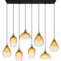Suspension Globo SALVY Noir, 8 lumières