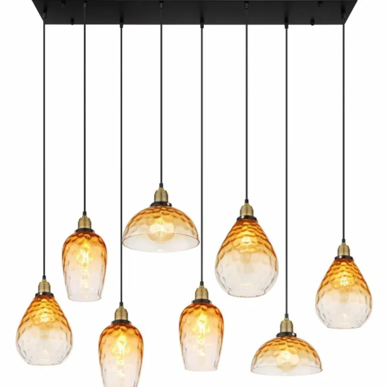 Suspension Globo SALVY Noir, 8 lumières