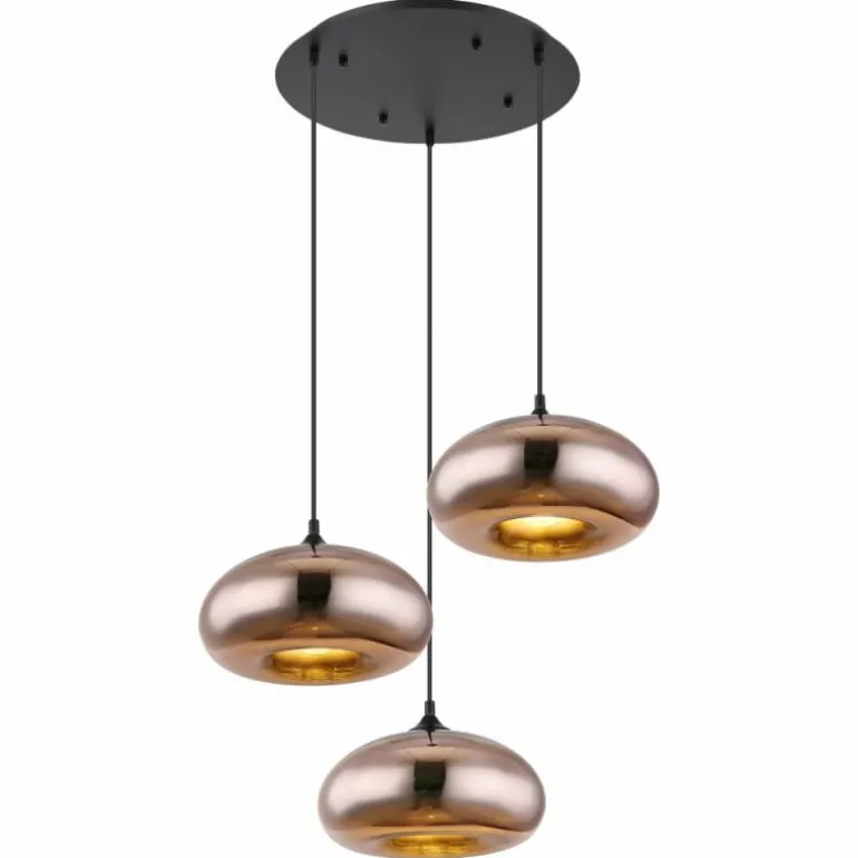 Suspension Globo SELLY Noir, 3 lumières