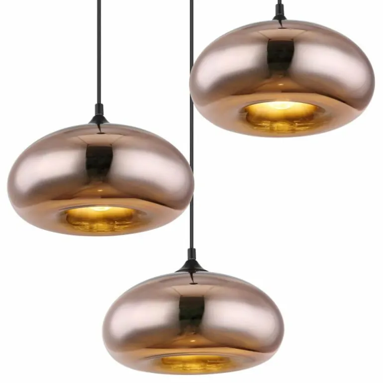 Suspension Globo SELLY Noir, 3 lumières