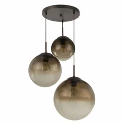 Suspension Globo VARUS Brun, 3 lumières