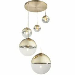 Suspension Globo VARUS Or, 5 lumières