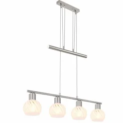 Suspension Globo WILLY Nickel mat, 4 lumières