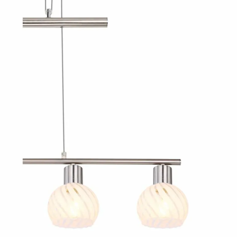 Suspension Globo WILLY Nickel mat, 4 lumières