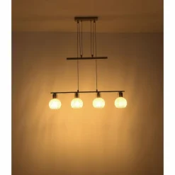 Suspension Globo WILLY Nickel mat, 4 lumières