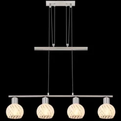 Suspension Globo WILLY Nickel mat, 4 lumières