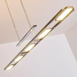 Suspension Gravendal LED Chrome, 5 lumières
