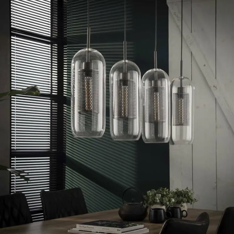 Suspension Hoefhaven Zingué, 4 lumières