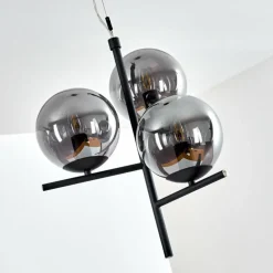 Suspension Hogatza Noir, 3 lumières