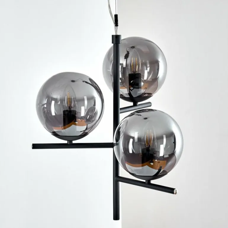 Suspension Hogatza Noir, 3 lumières