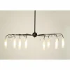 Suspension Holländer CASINO OVAL Noir, Argenté, 8 lumières