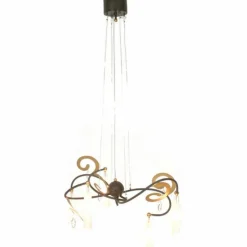 Suspension Holländer CASINO Brun, Or, Noir, 5 lumières