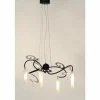 Suspension Holländer CASINO Noir, Argenté, 5 lumières