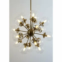 Suspension Holländer MOLTIPLICATORE Or, Laiton, 18 lumières
