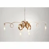 Suspension Holländer SERPENTINEN GOLD Or, 6 lumières
