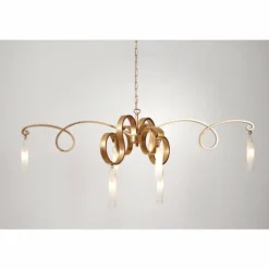 Suspension Holländer SERPENTINEN GOLD Or, 6 lumières