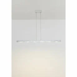 Suspension Holländer UNIVERSO LED Argenté, 6 lumières