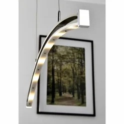 Suspension Honsel Lucy Chrome, Acier inoxydable, 6 lumières