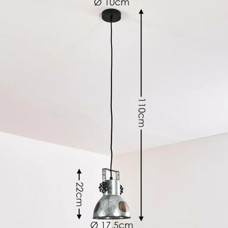 Suspension Hora Rouille, Argenté, 1 lumière