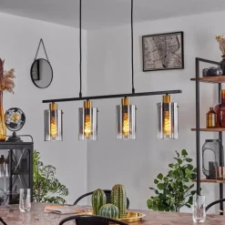 Suspension Hunouri Noir, 4 lumières