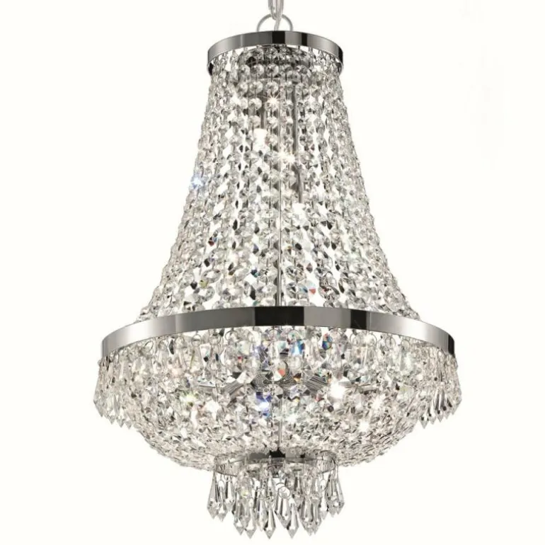 Suspension Ideal Lux CAESAR Chrome, 9 lumières