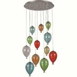 Suspension Ideal Lux CLOWN Chrome, 12 lumières