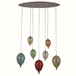 Suspension Ideal Lux CLOWN Chrome, 7 lumières