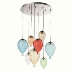 Suspension Ideal Lux CLOWN Chrome, 8 lumières