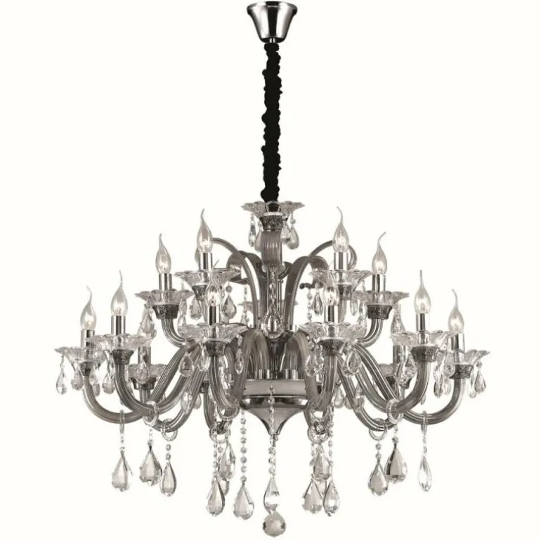 Suspension Ideal Lux COLOSSAL Chrome, 15 lumières