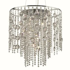 Suspension Ideal Lux EVASIONE Chrome, 10 lumières
