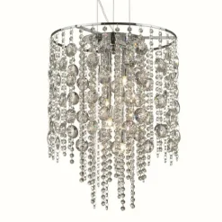Suspension Ideal Lux EVASIONE Chrome, 8 lumières