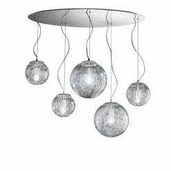 Suspension Ideal Lux MAPA MAX Chrome, 5 lumières