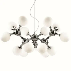 Suspension Ideal Lux NODI Chrome, 15 lumières