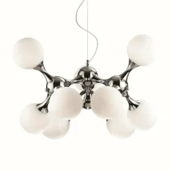 Suspension Ideal Lux NODI Chrome, 9 lumières