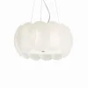 Suspension Ideal Lux OVALINO Blanc, 5 lumières
