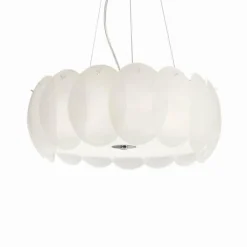 Suspension Ideal Lux OVALINO Blanc, 8 lumières