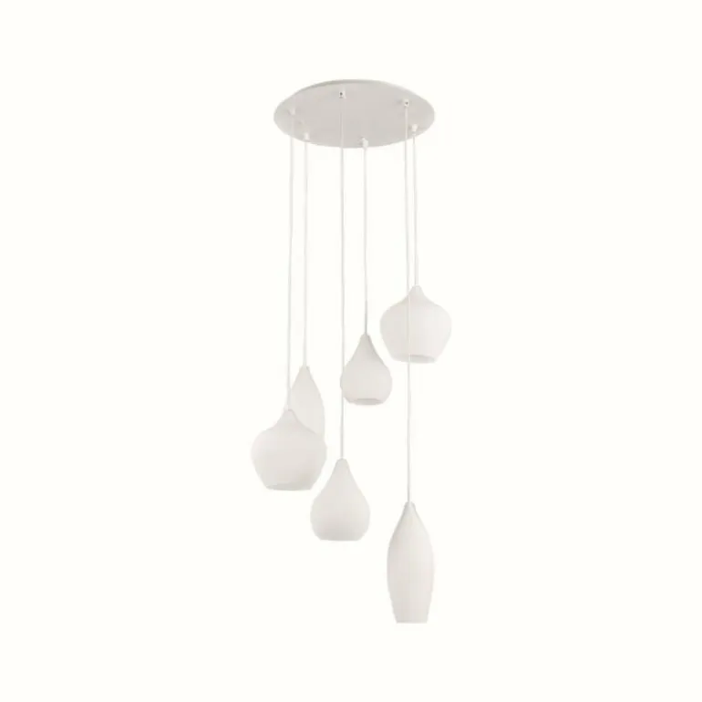 Suspension Ideal Lux SOFT Blanc, 6 lumières