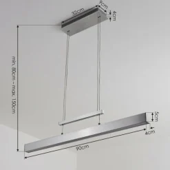 Suspension Ifo LED Aluminium brossé, 3 lumières
