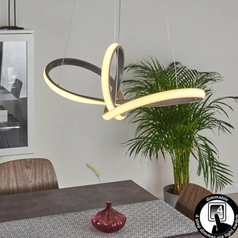 Suspension Ignal LED Nickel mat, 1 lumière